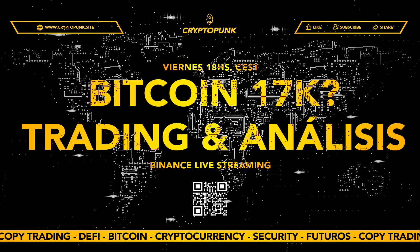 LIVE #005 Bitcoin 17k? Altcoins - Trading en vivo & Análisis del mercado