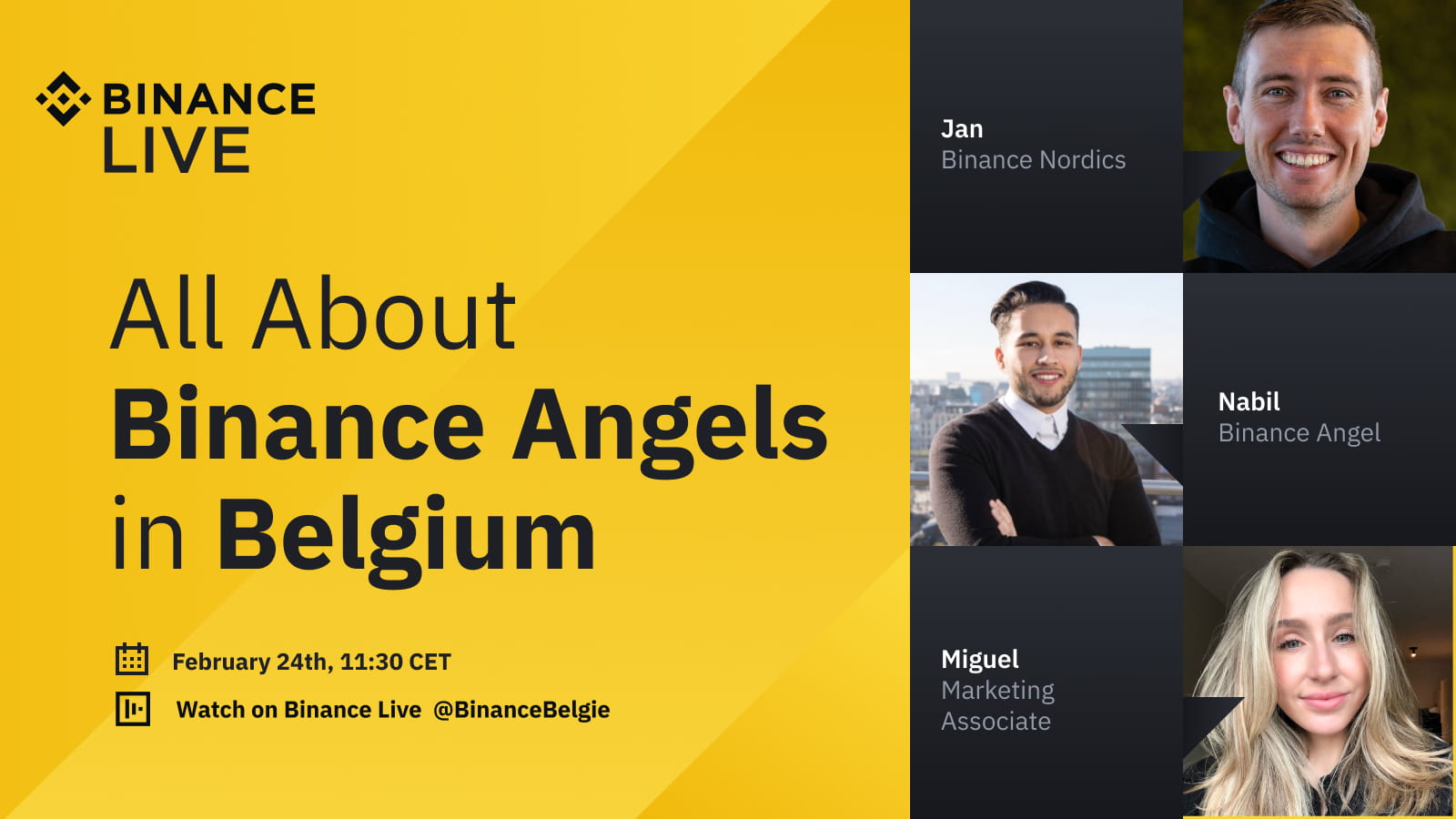 All about Binance Angels in Belgium