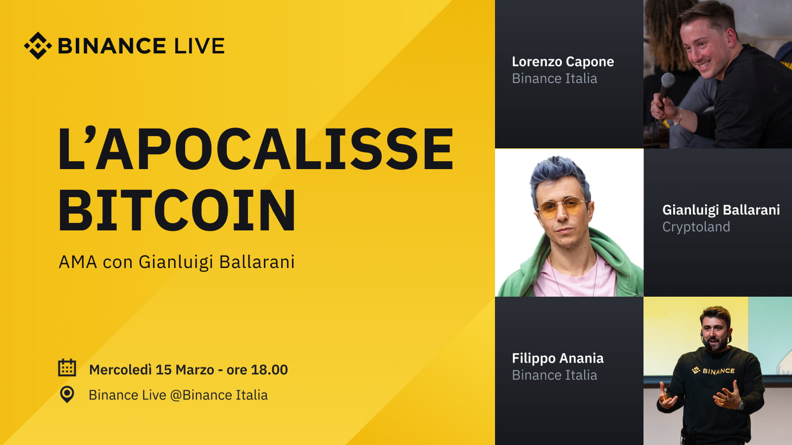 L'apocalisse Bitcoin: AMA con Gianluigi Ballarani