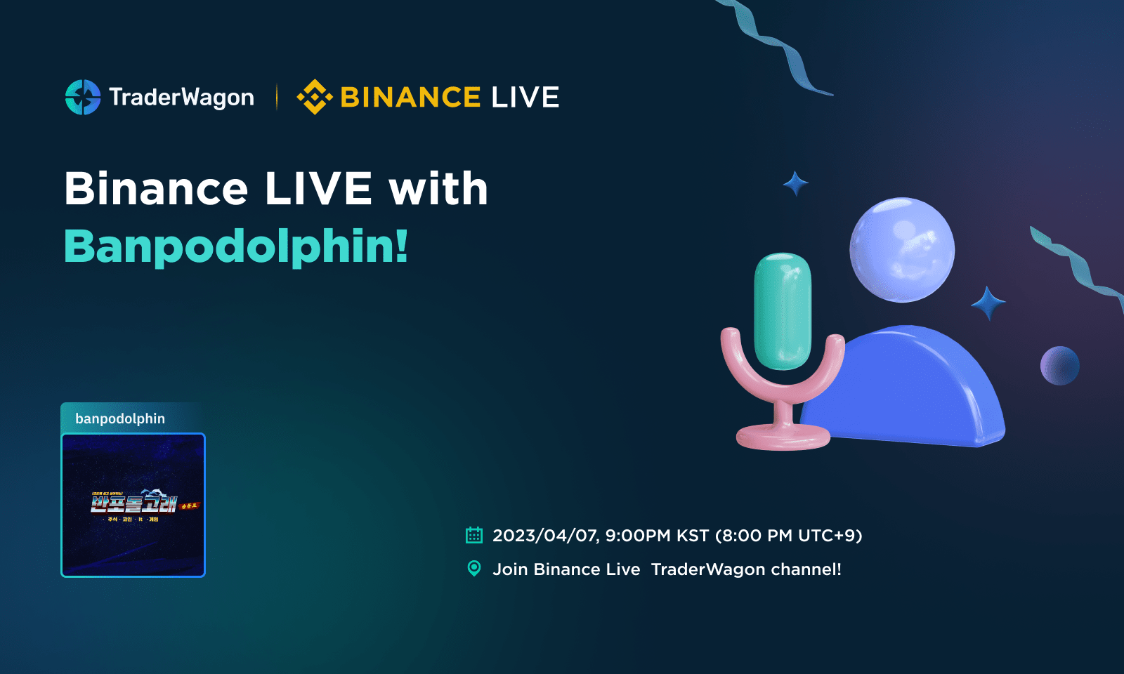 Binance live with Banpodolphin (join 10USDT live event!)