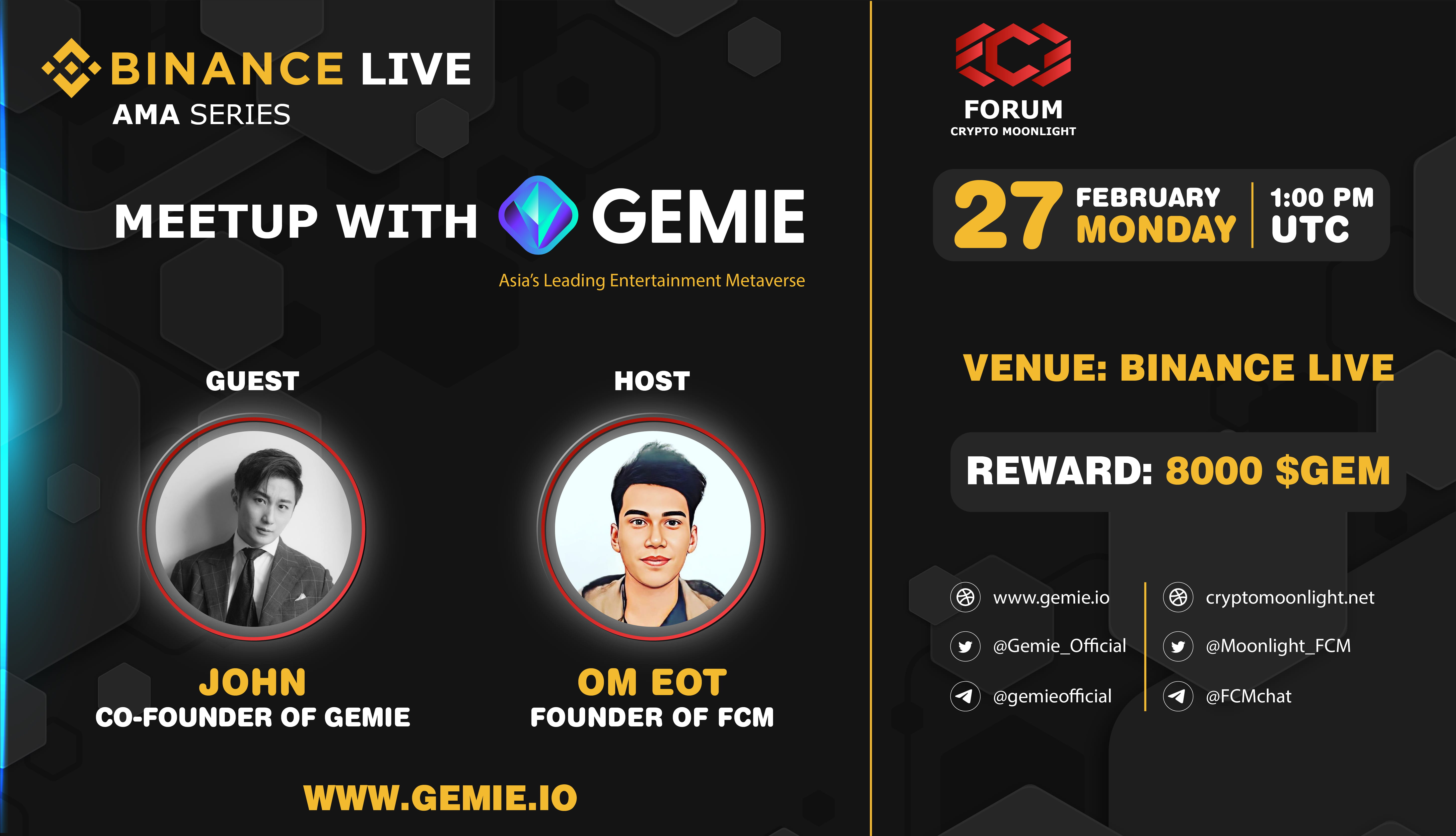 AMA FCM WITH GEMIE | JOIN TO WIN 8000 $GEM 