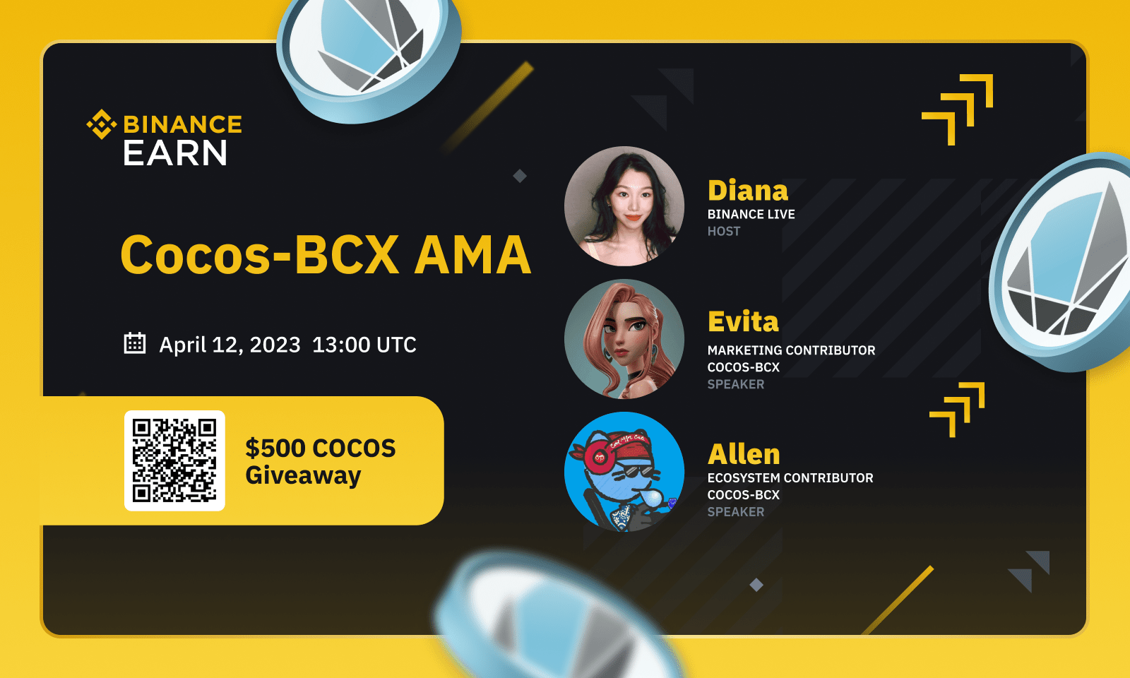 Binance Simple Earn: COCOS AMA with Allen and Evita