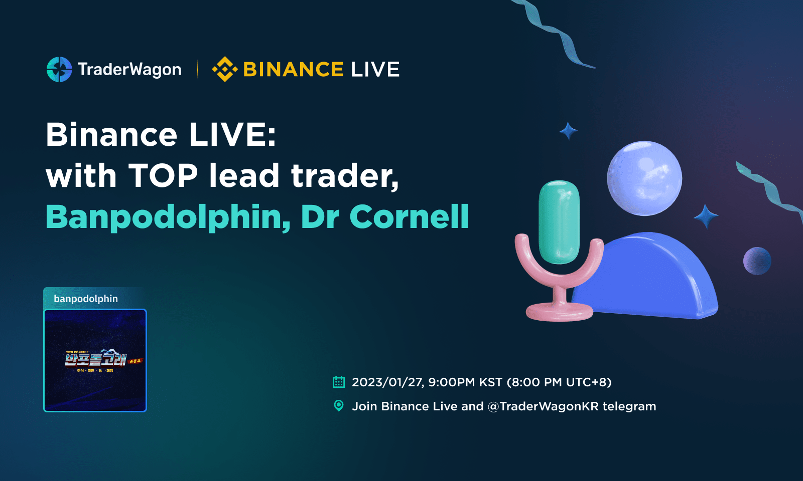 Live streaming with TraderWagon TOP LT, Banpodolphin and Dr.Cornell